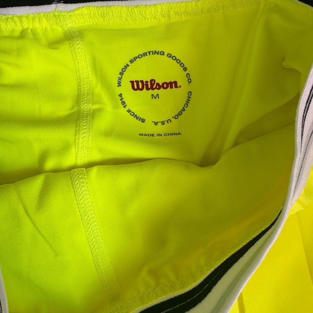 NWT Wilson Youth Tennis Ball Yellow Tennis Skirt Skort Size Medium - Picture 5 of 6